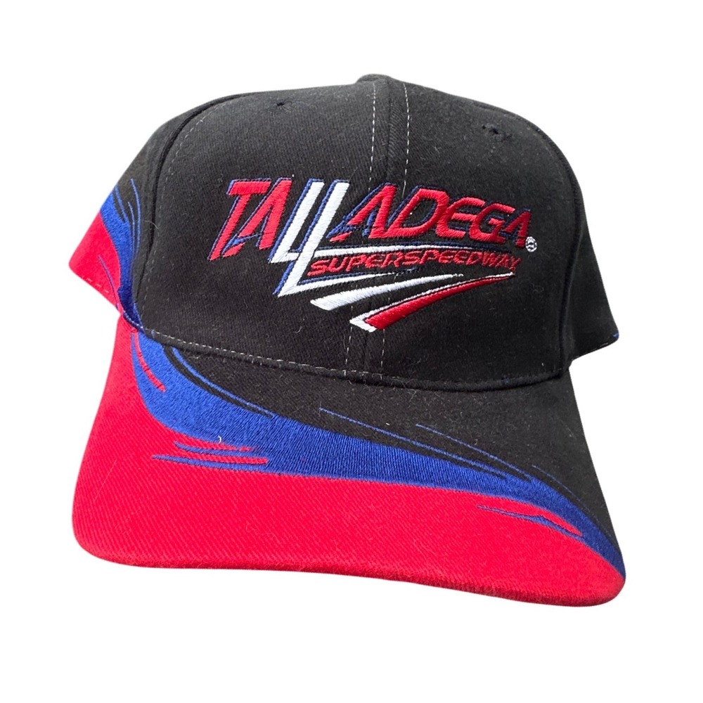 Talladega Superspeedway Vintage NASCAR Hat Checkered Flag Sports Snapback Cap